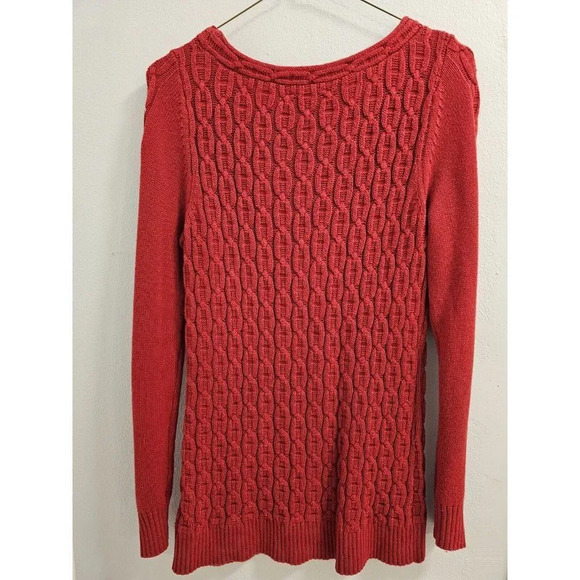 Nautica Red Womens Cable Knit Pullover Sweater- Size Small- No flaws. No defects - Picture 12 of 12